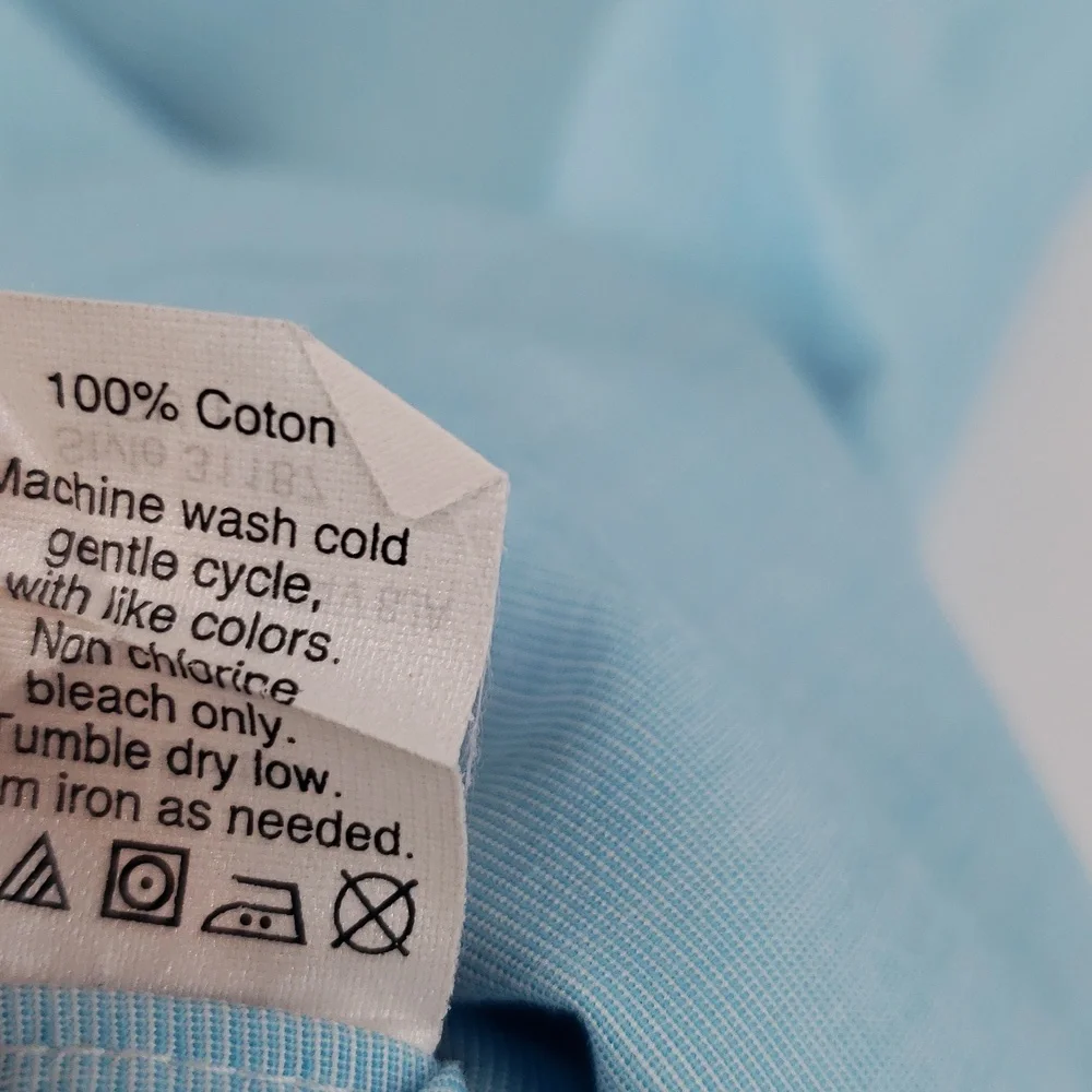 J. Crew Men's Button Front Shirt Size XL Slim in Blue 100% Cotton